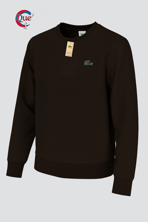 Premium Organic Cotton Crewneck Sweatshirt – Classic Comfort in Deep Black