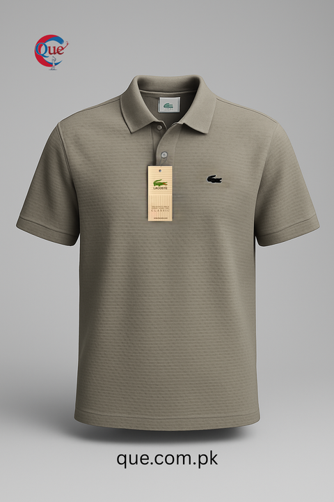 🧡 Premium Textured Rust Polo Shirt – Classic Fit