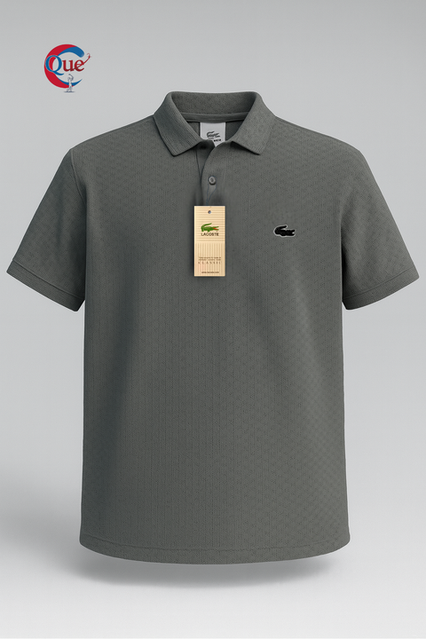 🧡 Premium Textured Rust Polo Shirt – Classic Fit