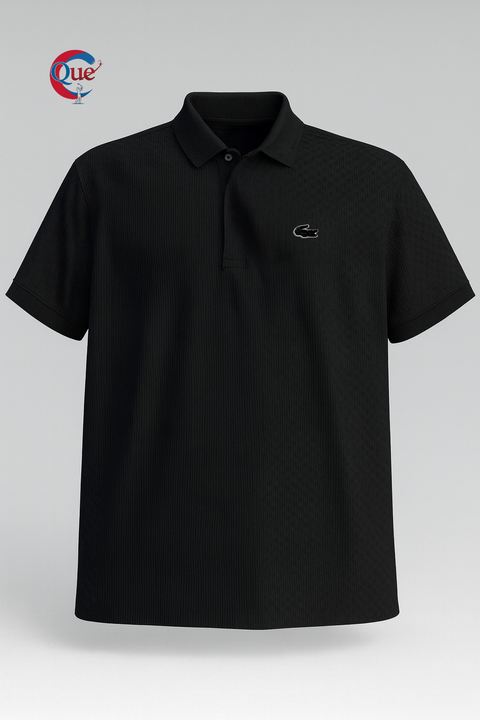 🧡 Premium Textured Rust Polo Shirt – Classic Fit